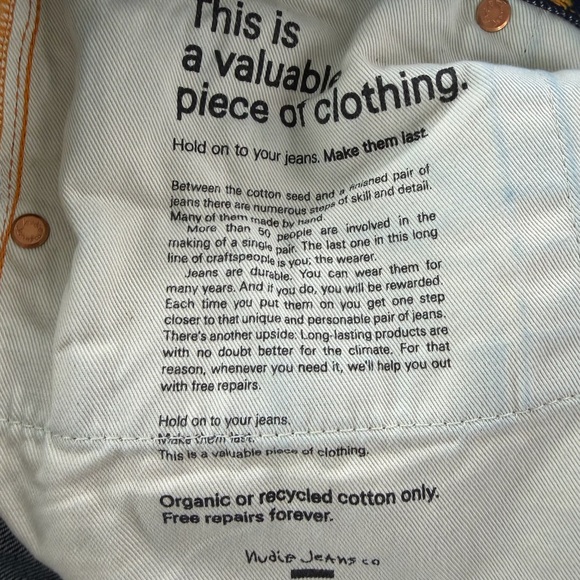 NUDIE JEANS Selvedge Denim tapered leg Rigid Steady Eddie II Denim Size 32 - Picture 10 of 16